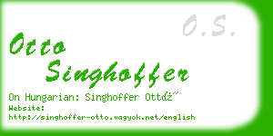 otto singhoffer business card